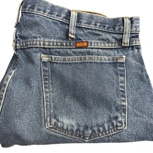 Rustler Mens Blue Denim Jeans Size 40x30 Straight Leg‎ Classic Fit